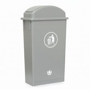 Basurero Slim 90 Litros (Gris/Negro)