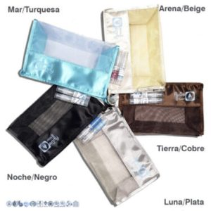 Neceser Viaje de Malla Translucido y Saten Asas 5 Colores