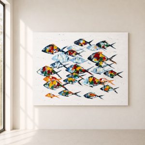 Cuadro Pescando Arcoíris