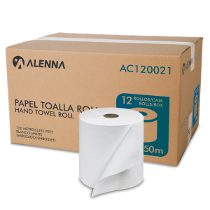 Alenna Papel Toalla Rollo 150 Metros Caja 12 Unidades