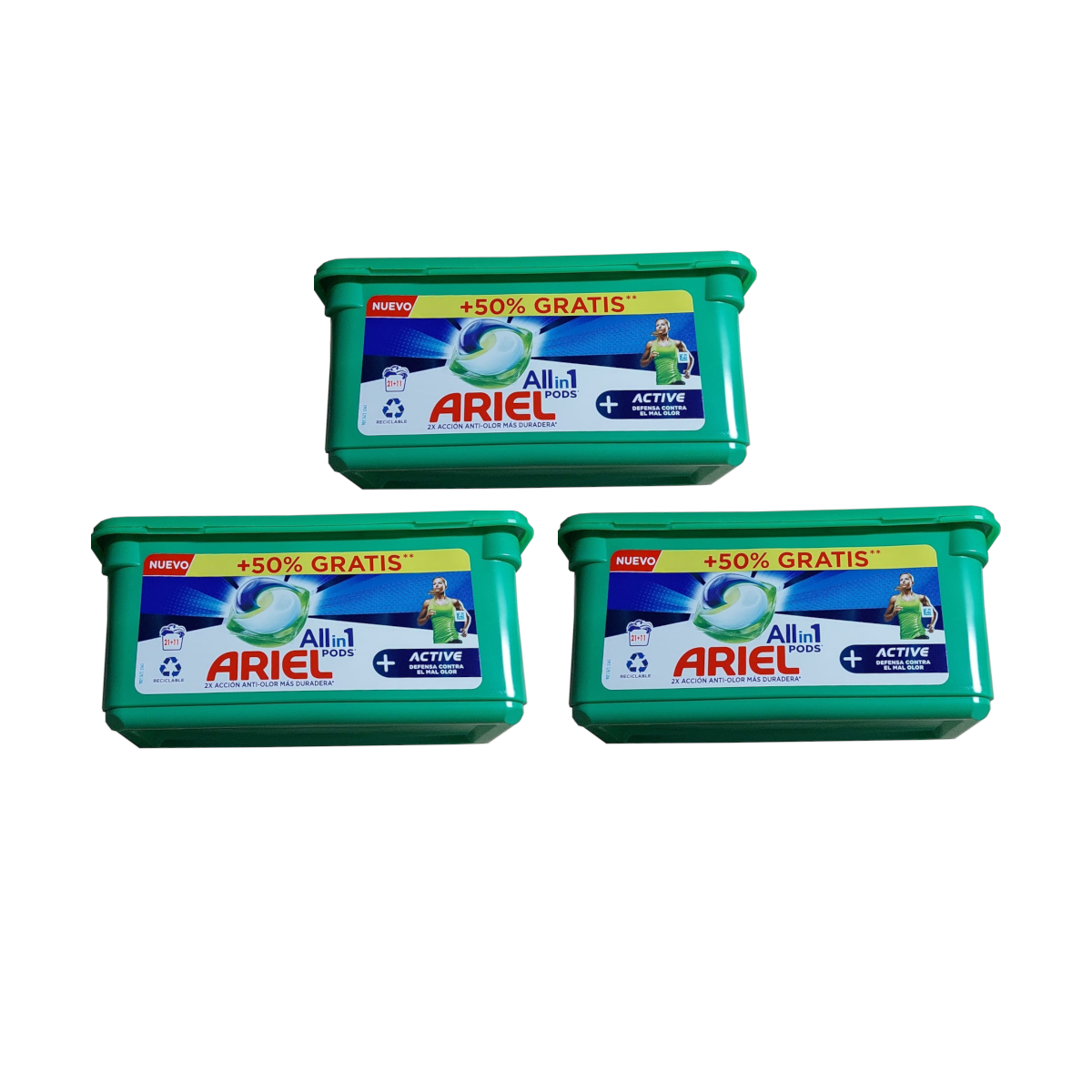 Ariel pods perfume Active todo en uno 32 capsulas detergente para ropa