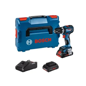 Taladro Percutor 18V con 2bat 4Ah + Cargador + Maletín Bosch GSB 18V-90 C