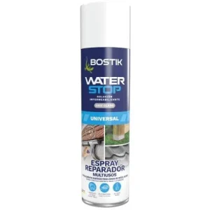 BOSTIK Waterstop Espray Reparador Multiusos Gris – Spray Impermeabilizante 500 ml