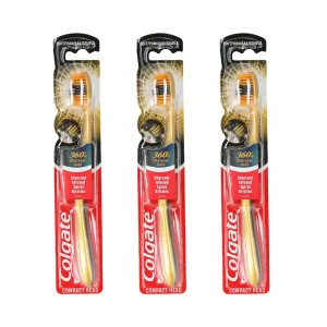 Cepillo de dientes suave Colgate carbón dorado