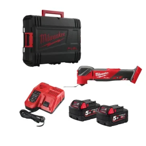 Multiherramienta M18 Fuel con 2bat 5Ah + Cargador + Maletín Milwaukee M18 FMT-502X