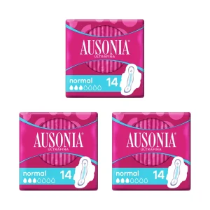 Compresas Ausonia ultrafina normal alas 14 unidades