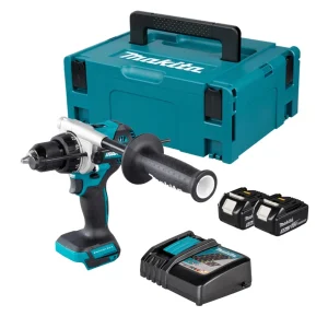 Taladro combinado 18V LXT con 2 bat 5Ah + Cargador + Maletín Makita DHP493RTJ