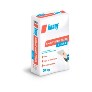 Saco pasta de juntas de fraguado rápido 20kg Knauf Unik Filler 1h