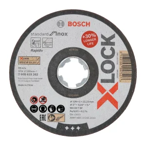 Caja 10 discos de corte Standard Inox con X-LOCK Bosch
