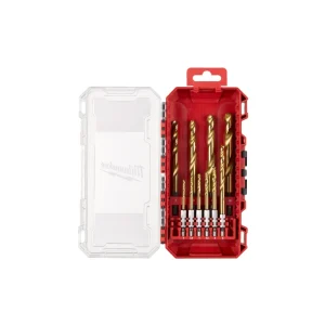 Estuche 10 brocas SHOCKWAVE HSS-G TIN RED HEX Milwaukee