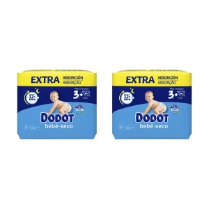 Pañales Dodot bebé seco talla 3+ de 66 unidades