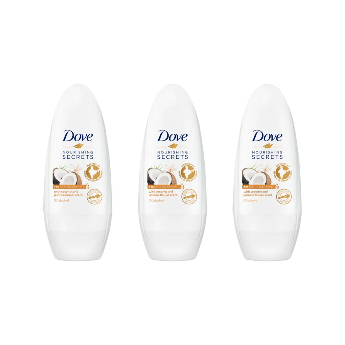 Desodorante rollon Dove coco y flor de jazmín 50ml